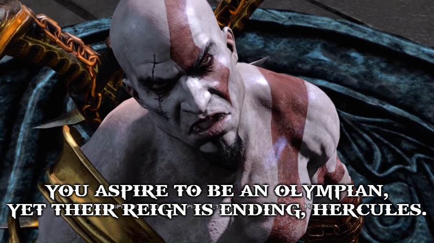 You aspire to be an Olympian, yet their reign is ending Hercules Blank Meme Template