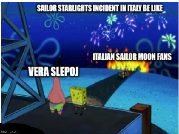 This is what happened when Vera Slepoj's claim caused Sailor Starlights got censored in the Italian dub of Sailor Moon | image tagged in sailor moon | made w/ Imgflip meme maker