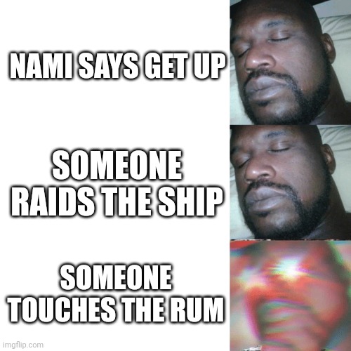 Zoro like | NAMI SAYS GET UP; SOMEONE RAIDS THE SHIP; SOMEONE TOUCHES THE RUM | image tagged in i sleep extend,one piece | made w/ Imgflip meme maker