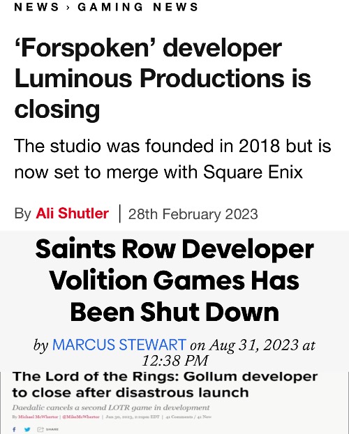 2023 just wasn’t the year for game developers. | made w/ Imgflip meme maker