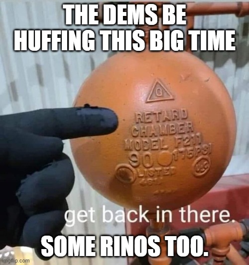 Dems in Congress | THE DEMS BE HUFFING THIS BIG TIME; SOME RINOS TOO. | image tagged in dems in congress | made w/ Imgflip meme maker