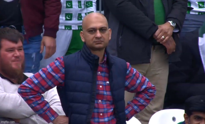 Disappointed Cricket Fan | image tagged in disappointed cricket fan | made w/ Imgflip meme maker