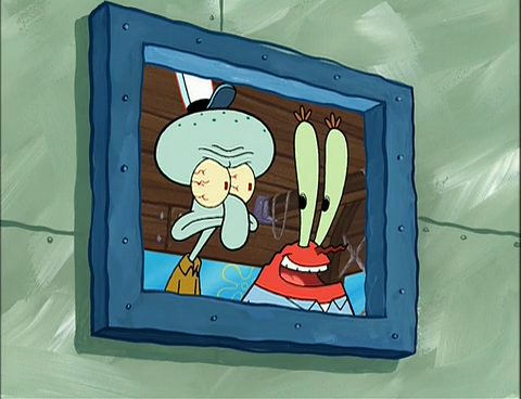 High Quality Squidward Pissed With Mr.Krabs Blank Meme Template
