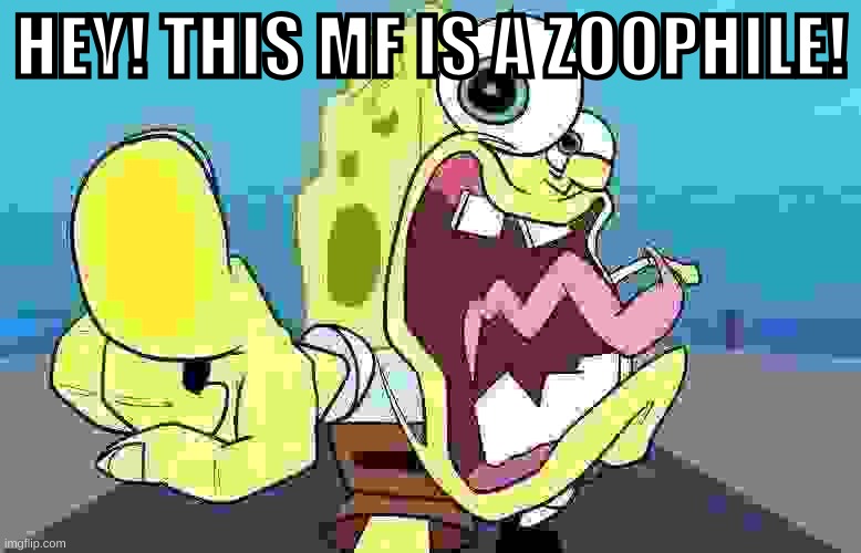 HEY! THIS MF IS A ZOOPHILE! | made w/ Imgflip meme maker