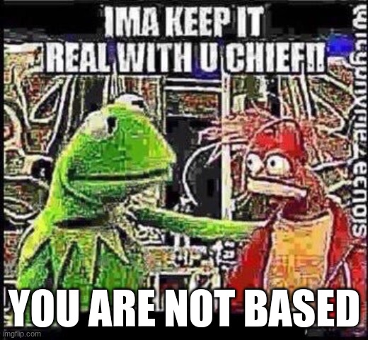 ima keep it real with u chief | YOU ARE NOT BASED | image tagged in ima keep it real with u chief | made w/ Imgflip meme maker