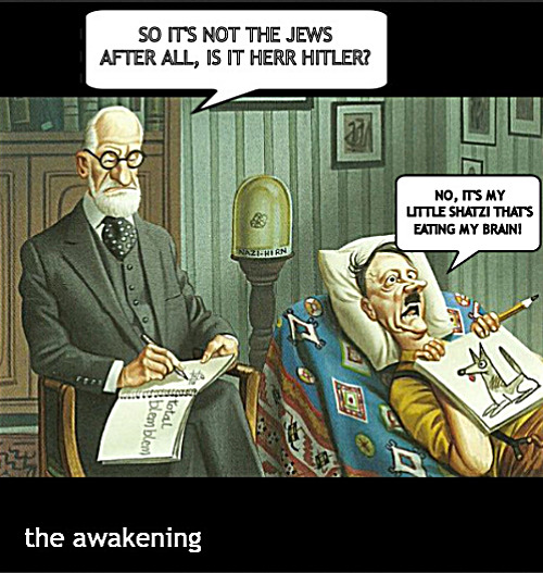 The early days: Freud and the Hitler's kid, Adolf | image tagged in memes,dark humor,hitler,freud | made w/ Imgflip meme maker