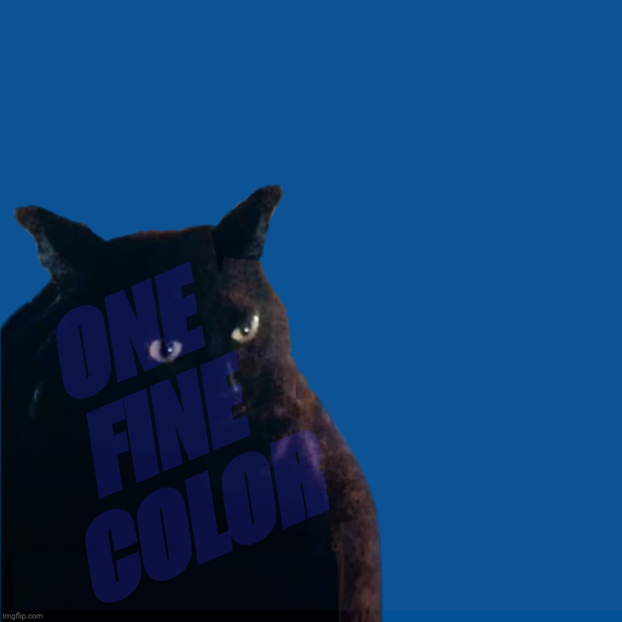 One Fine Color | ONE
FINE
COLOR | image tagged in rufus,remus,contemplation cat | made w/ Imgflip meme maker