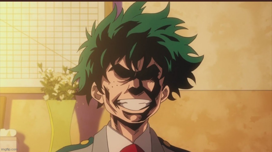 Izuku Midoriya (All Might Face) | image tagged in izuku midoriya all might face | made w/ Imgflip meme maker