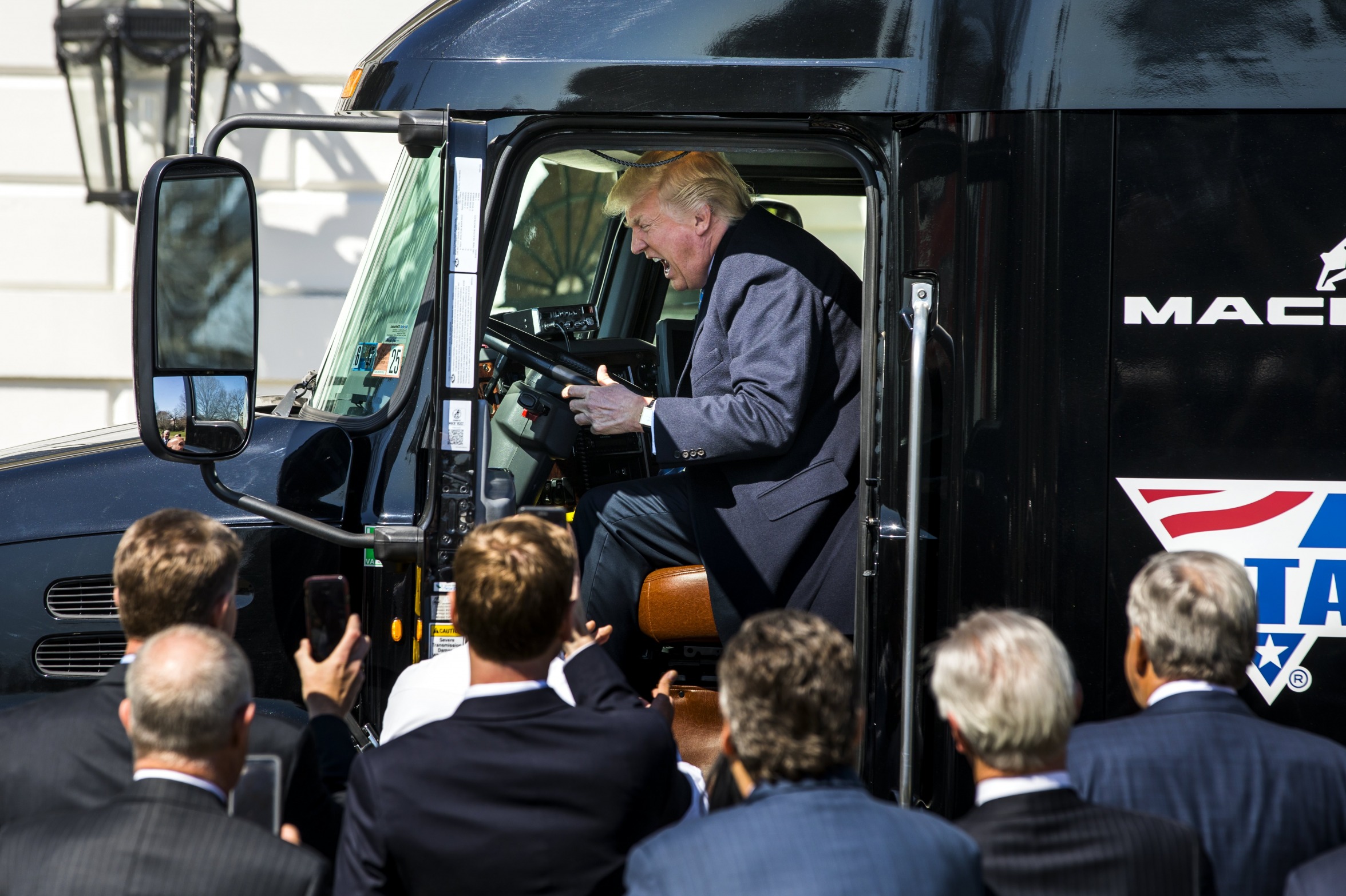 Trump in Truck Blank Meme Template