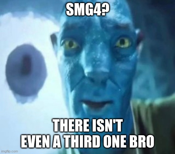 Avatar guy | SMG4? THERE ISN'T EVEN A THIRD ONE BRO | image tagged in avatar guy | made w/ Imgflip meme maker