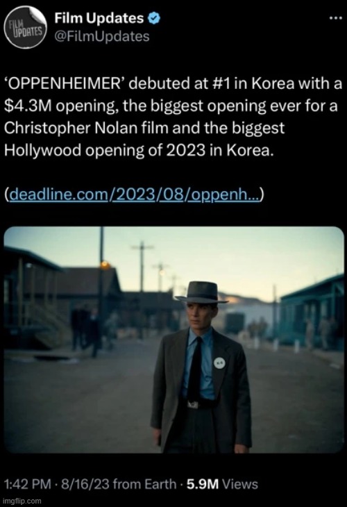 I heard stories of koreans clapping when the scene where Japan was nuked came on | made w/ Imgflip meme maker