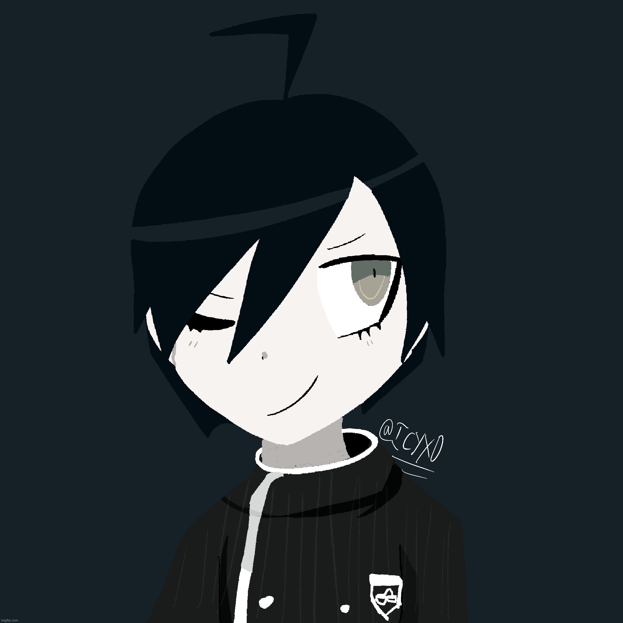 I tried making Lineless art for the first time. Also, i’m very sorry about the drawings shortage. Read the comments for details. | image tagged in shuichi saihara,danganronpa | made w/ Imgflip meme maker