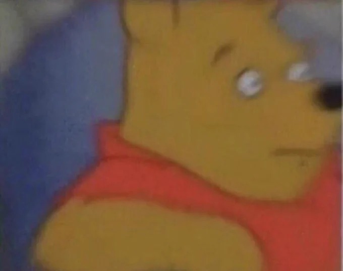 High Quality SHOCKED POOH Blank Meme Template