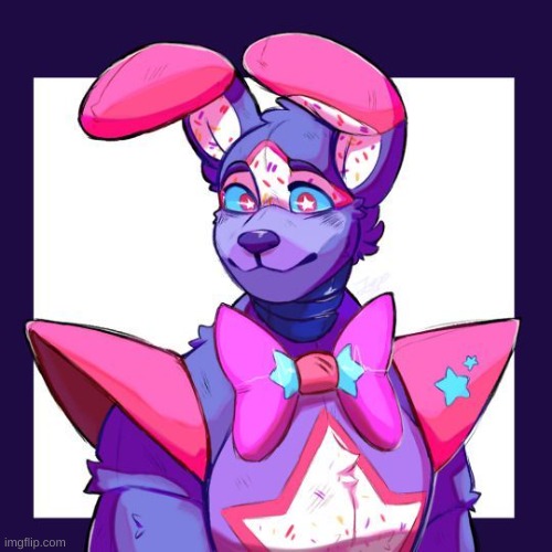 Cool glamrock bonnie art! | image tagged in fnaf,five nights at freddy's,fnaf security breach,glamrock bonnie | made w/ Imgflip meme maker