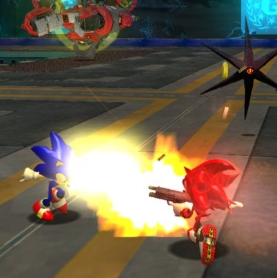 shadow shooting sonic Blank Meme Template