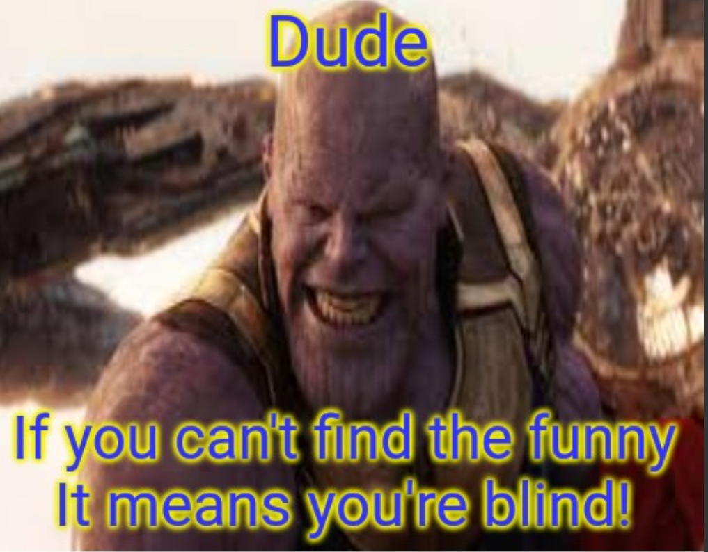 Dude if you can't find the funny you're blind Blank Meme Template