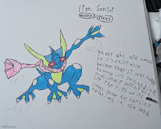 Not very different than a regular Greninja, I couldn't really think of much more to add. | image tagged in paradox,pokemon | made w/ Imgflip meme maker