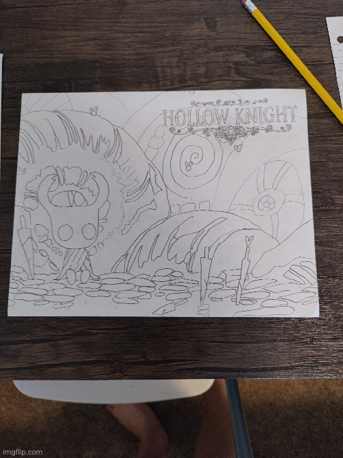 I'll color this later (#3,505) | image tagged in hollow knight,drawings,trace,outline,ta daaa,flick7 | made w/ Imgflip meme maker