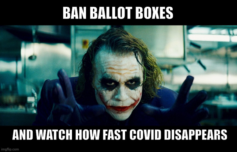 That's how you end covid once and for all. | BAN BALLOT BOXES; AND WATCH HOW FAST COVID DISAPPEARS | image tagged in wanna see a magic trick | made w/ Imgflip meme maker