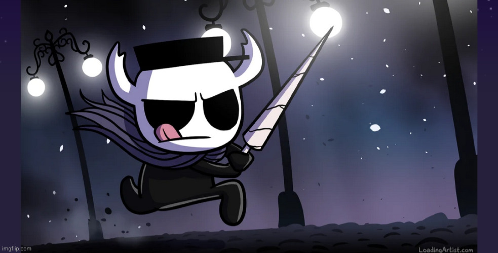 Hollow Knight (#3,508) | image tagged in hollow knight,loading,artist,art,cool,flick7 | made w/ Imgflip meme maker