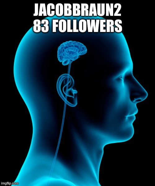 small brain | JACOBBRAUN2 83 FOLLOWERS | image tagged in small brain | made w/ Imgflip meme maker