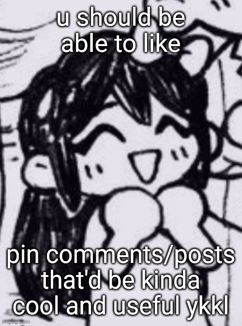 balls | u should be able to like; pin comments/posts
that'd be kinda cool and useful ykkl | image tagged in aubrey | made w/ Imgflip meme maker