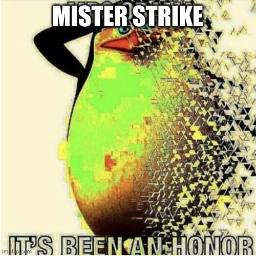 Mrs Obama It's been an honor | MISTER STRIKE | image tagged in mrs obama it's been an honor | made w/ Imgflip meme maker