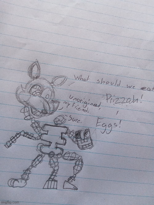 I realized i havent drawn mangle in awhile | made w/ Imgflip meme maker