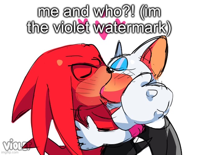 knuxouge | me and who?! (im the violet watermark) | image tagged in knuxouge | made w/ Imgflip meme maker