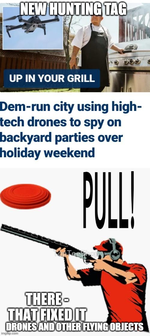 WTF Hochul and Adams? | NEW HUNTING TAG; DRONES AND OTHER FLYING OBJECTS | image tagged in wtf hochul and adams | made w/ Imgflip meme maker