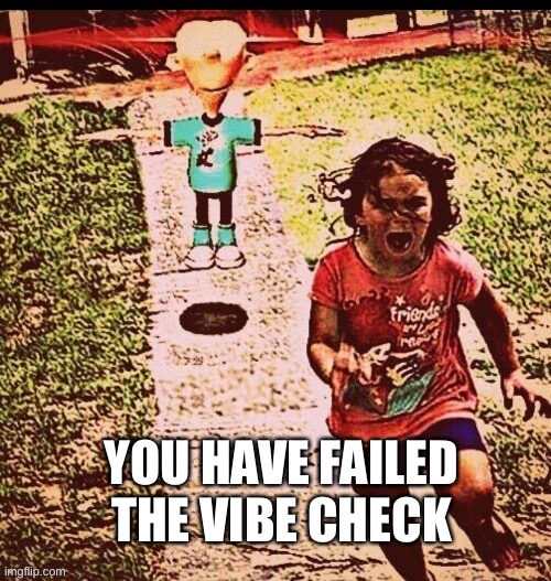 Sheen T-pose | YOU HAVE FAILED THE VIBE CHECK | image tagged in sheen t-pose | made w/ Imgflip meme maker