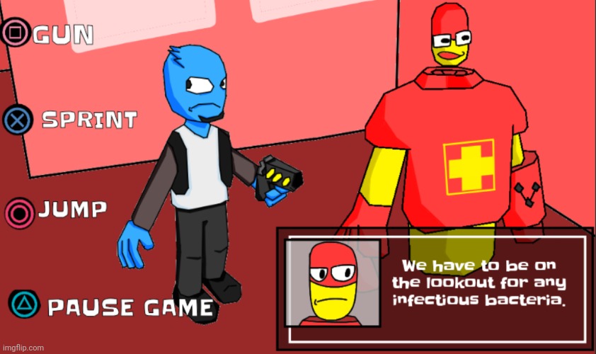 Concept for osmosis jones: the game | made w/ Imgflip meme maker