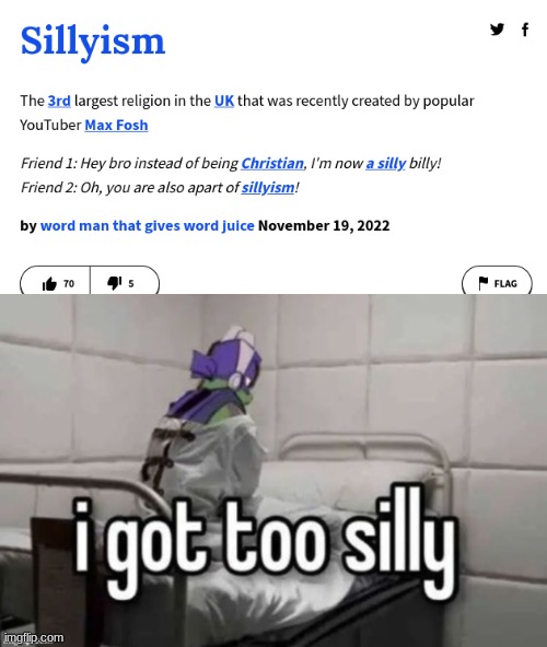 sillyism is real | image tagged in i got too silly | made w/ Imgflip meme maker