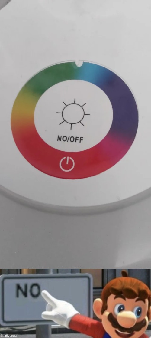 No/off | image tagged in mario no sign,you had one job,memes,funny | made w/ Imgflip meme maker