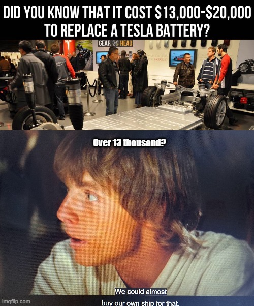 Luke S has it right... | Over 13 thousand? | image tagged in cars,climate change,fossil fuel | made w/ Imgflip meme maker