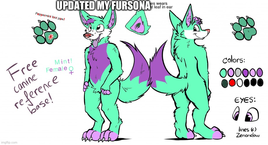 Updated him | UPDATED MY FURSONA | image tagged in furry | made w/ Imgflip meme maker