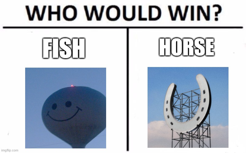 underscores albums | FISH; HORSE | image tagged in memes,who would win | made w/ Imgflip meme maker