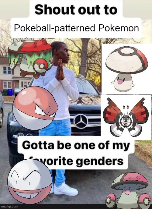 Pokeball GO | Pokeball-patterned Pokemon | image tagged in gotta be one of my favorite genders,pokemon,pokemon memes,lol | made w/ Imgflip meme maker