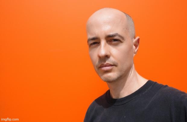 white guy orange back | image tagged in white guy orange back | made w/ Imgflip meme maker