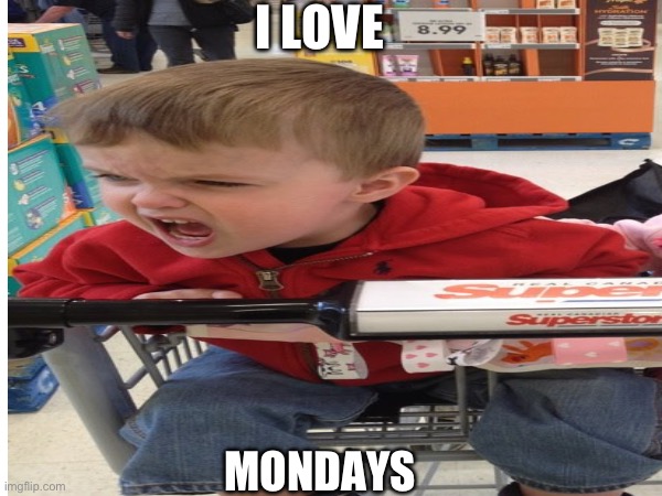 Yes, this is an actual pic of me when I was little | I LOVE; MONDAYS | image tagged in mondays its a trap | made w/ Imgflip meme maker