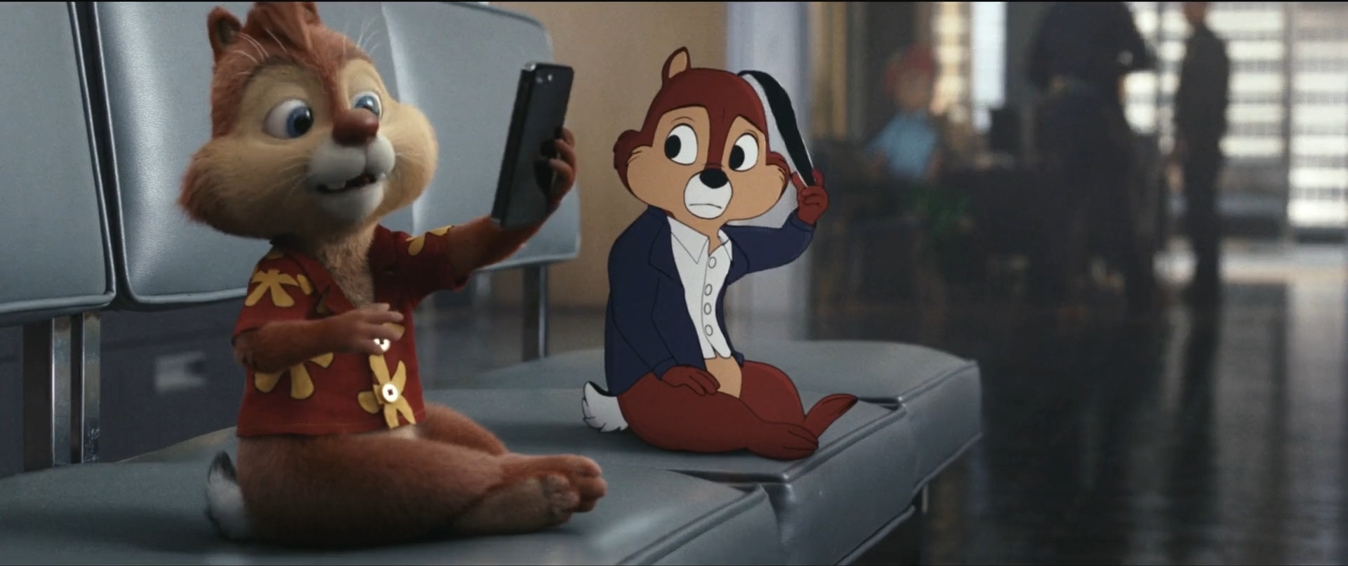 Chip Looks At Dale Blank Meme Template