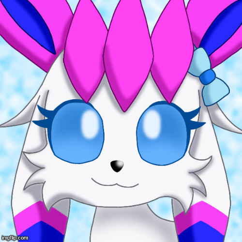 sylceon (art by guiltytuffy) | image tagged in sylceon art by guiltytuffy | made w/ Imgflip meme maker