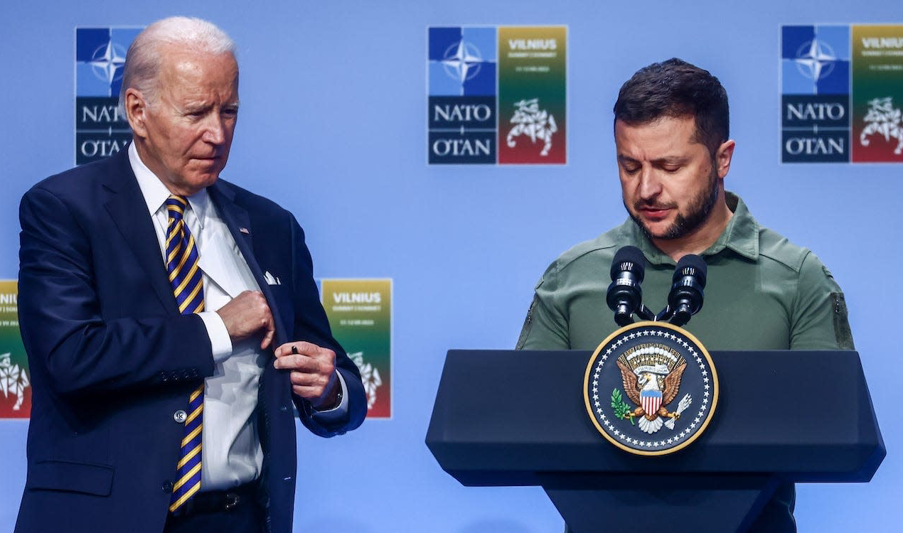 Biden Zelensky Blank Meme Template