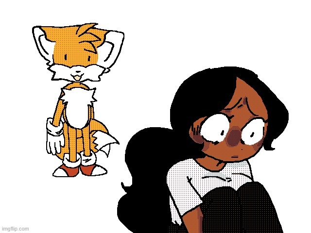 Tails knows.. | image tagged in sonic oh no | made w/ Imgflip meme maker