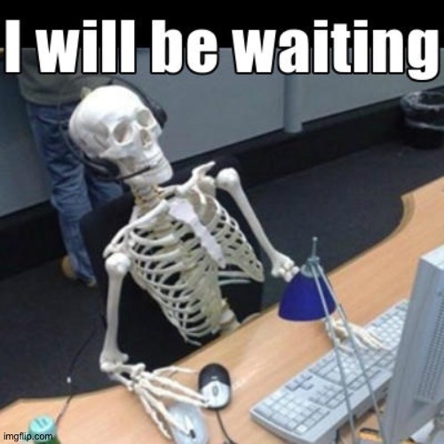 Skelaton waiting | image tagged in skelaton waiting | made w/ Imgflip meme maker