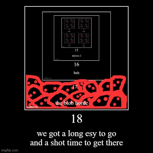 18 | we got a long esy to go
and a shot time to get there | image tagged in funny,demotivationals | made w/ Imgflip demotivational maker