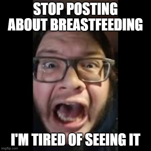 STOP. POSTING. ABOUT AMONG US | STOP POSTING ABOUT BREASTFEEDING; I'M TIRED OF SEEING IT | image tagged in stop posting about among us | made w/ Imgflip meme maker