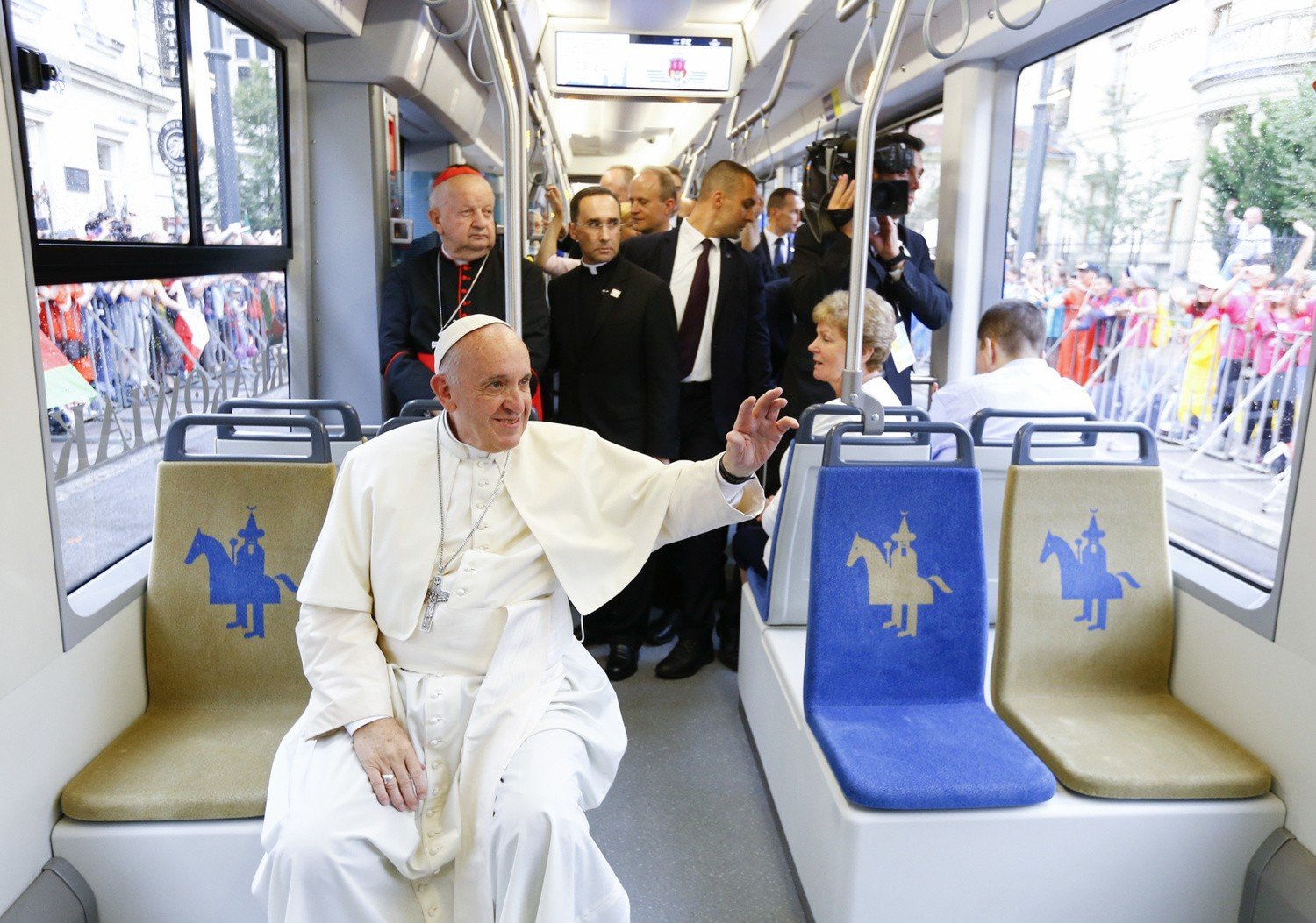 High Quality Francis pope tram Blank Meme Template