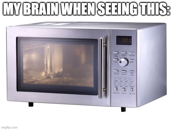 Microwave | MY BRAIN WHEN SEEING THIS: | image tagged in microwave | made w/ Imgflip meme maker