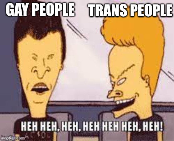 GAY PEOPLE; TRANS PEOPLE | image tagged in memes | made w/ Imgflip meme maker